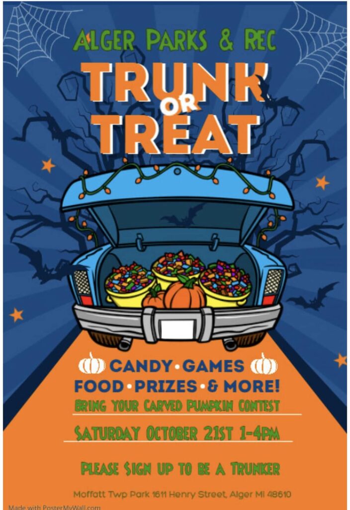 Alger: FREE – Trunk or Treat @ Moffatt Township Park - Great Lakes Bay ...