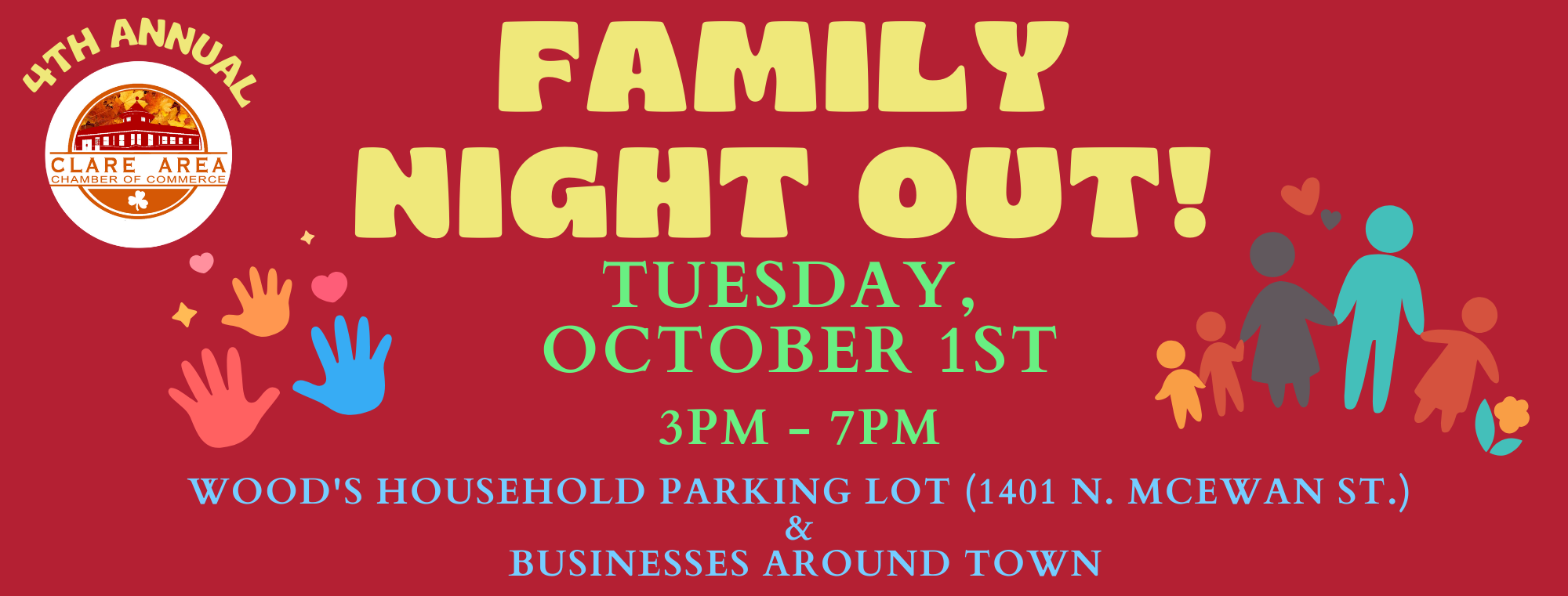 Clare Family Night Out Woods Household Parking Lot Great Lakes Bay